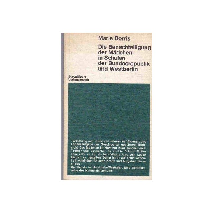 Die Benachteiligung der Mädchen in den Schulen der Bundesrepublik und Westberlin